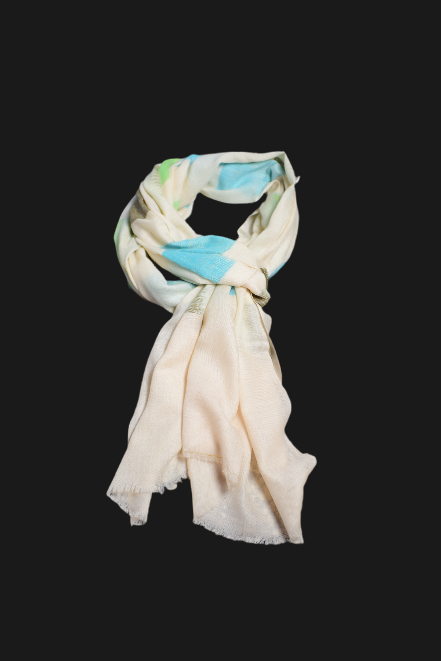 Patterned Ikat Cashmere Wrap-PICW13