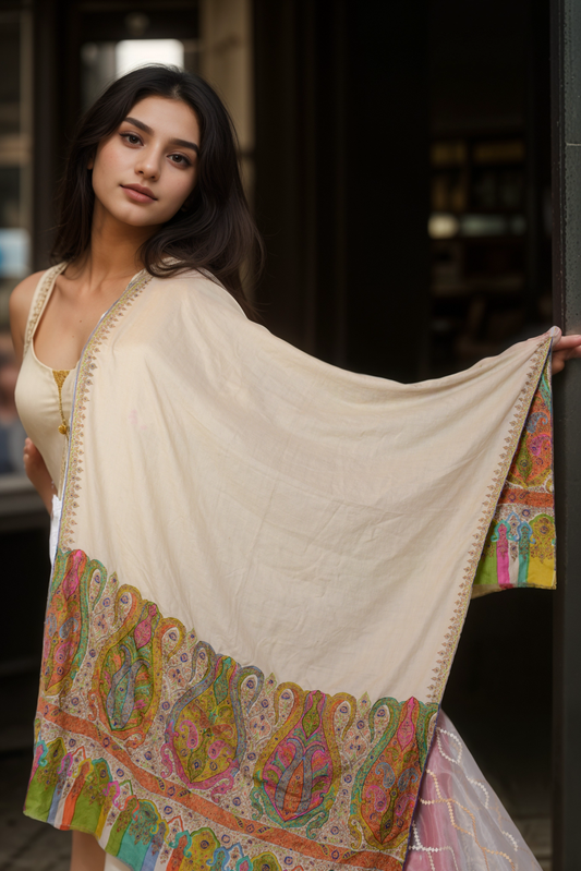 Kaani Embroidery Palla Shawl-KEPS28