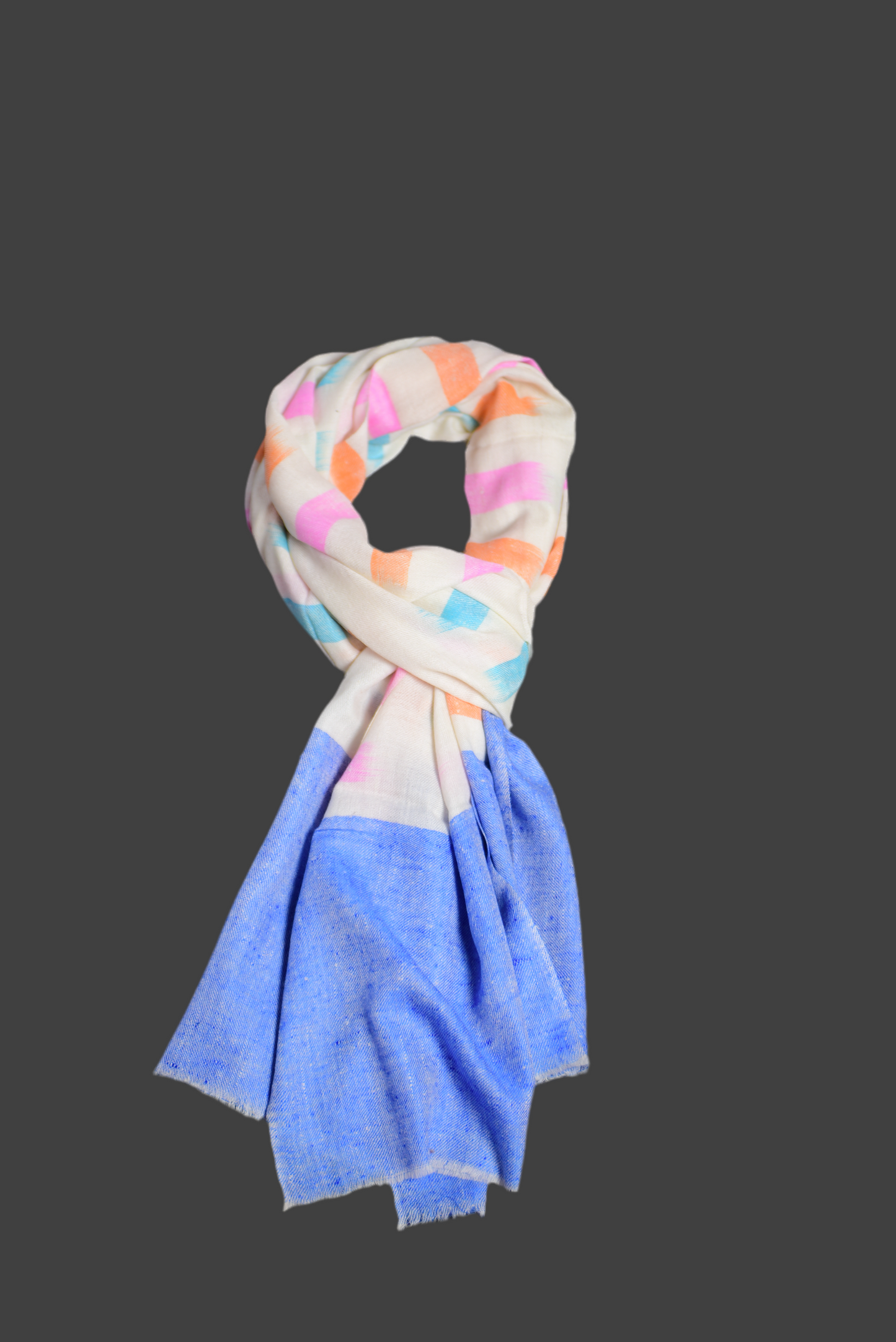 Multicolored Ikat Cashmere Wrap-MICW21