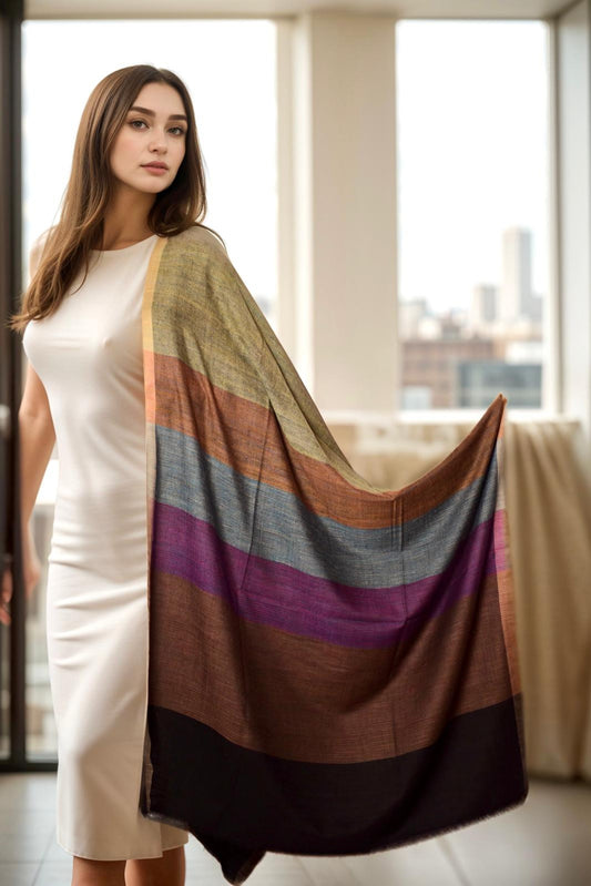 Horizontal weave Patterned Pashmina-HWPP10