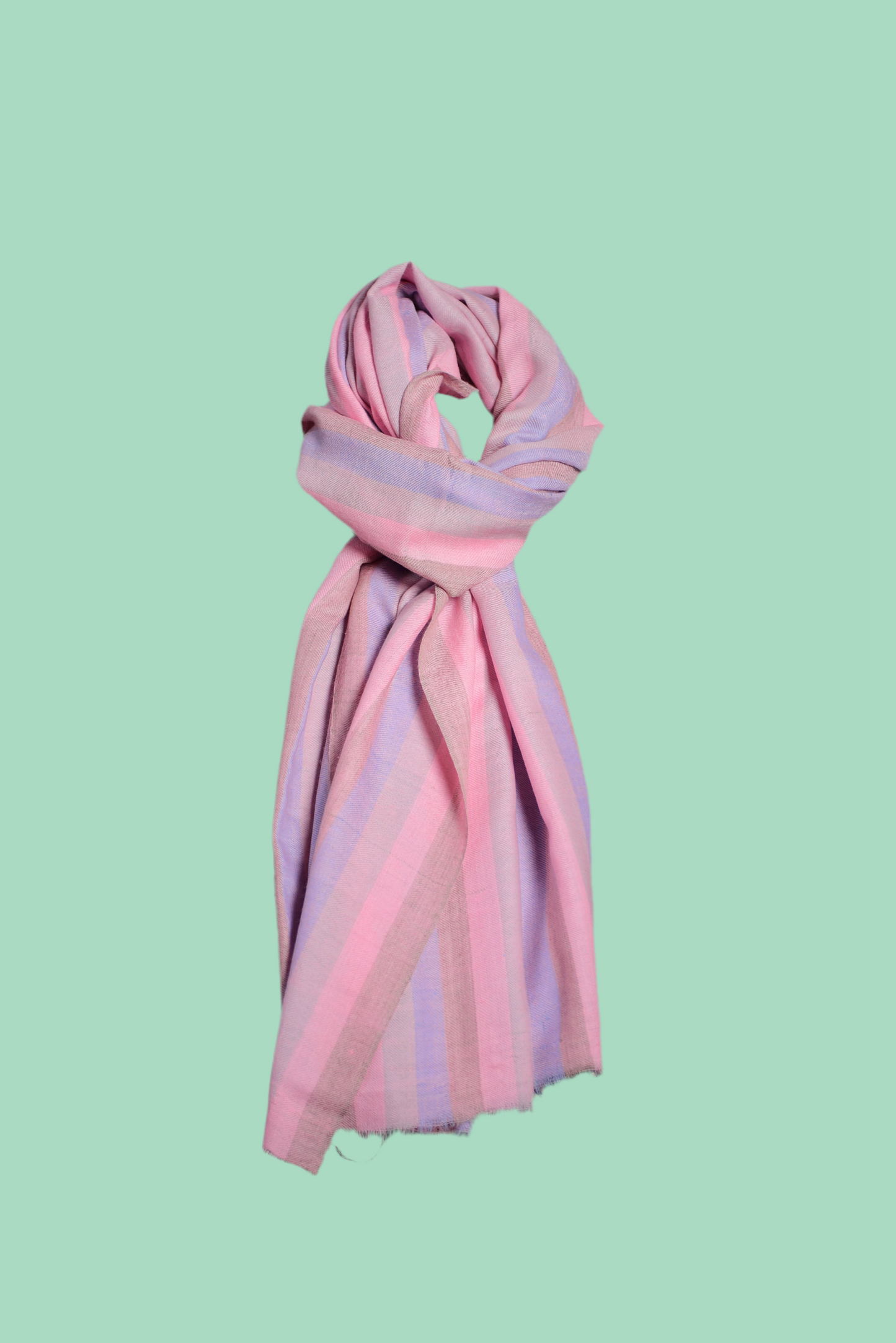 Pink Striped Cashmere wrap-PSCW07