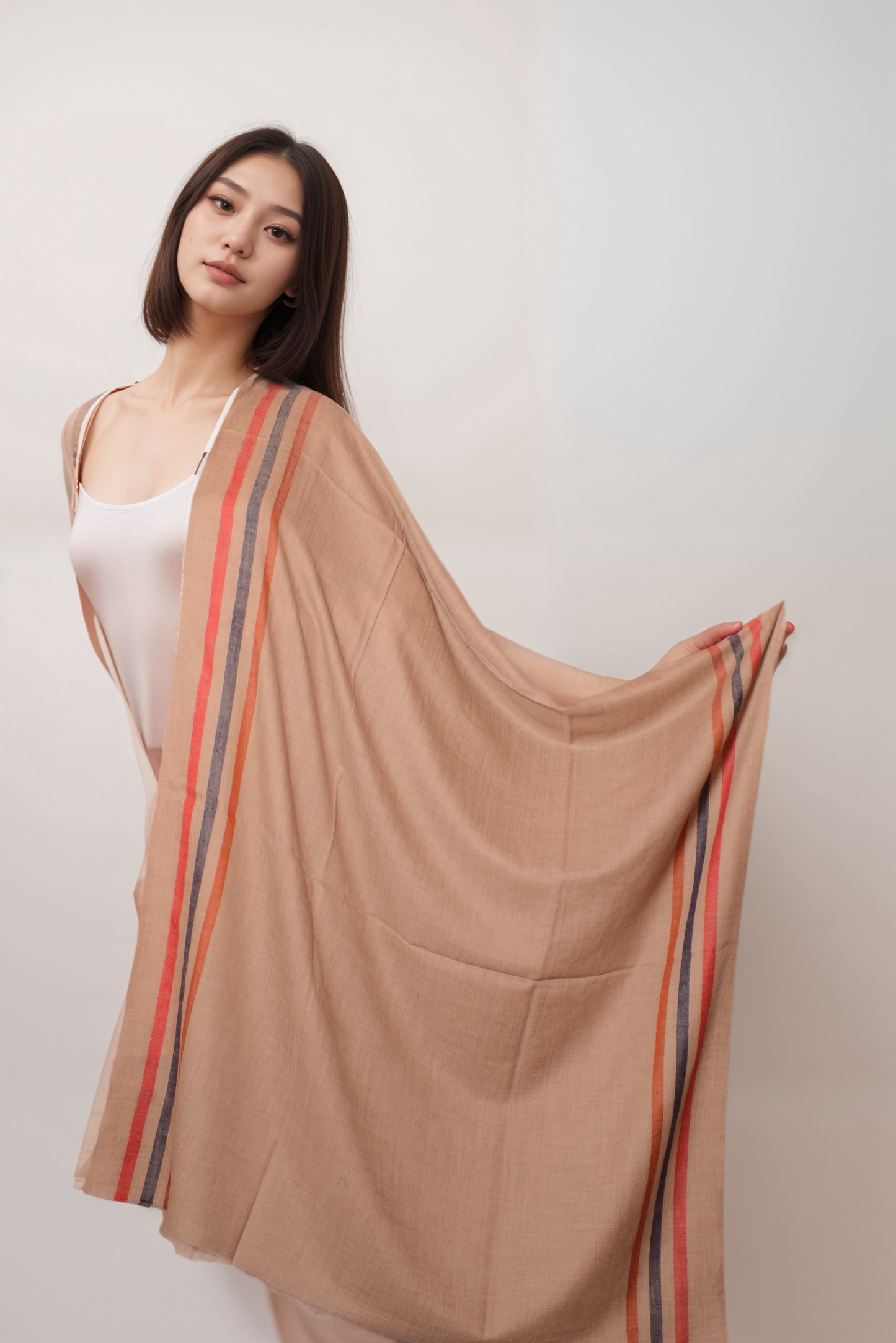 Toosh Striped Handwoven Pashmina-TSHP33