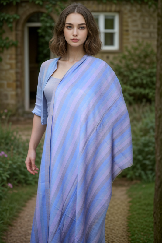 Powder Blue Cashmere Wrap-PBCW04