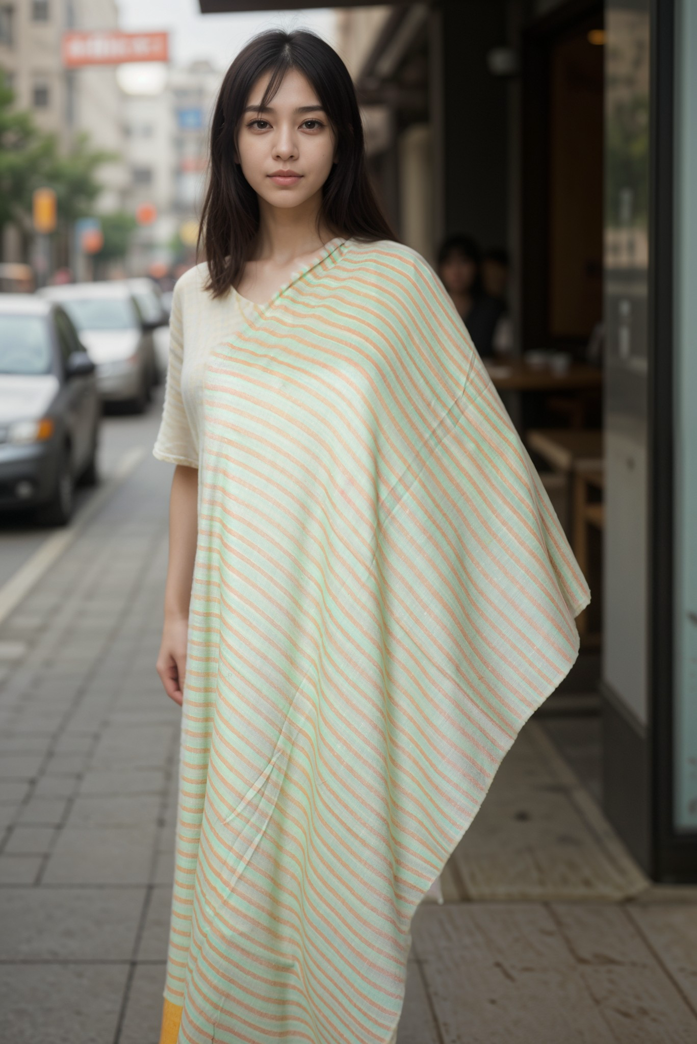 Classic Stripes Cashmere Wrap-CSCW12