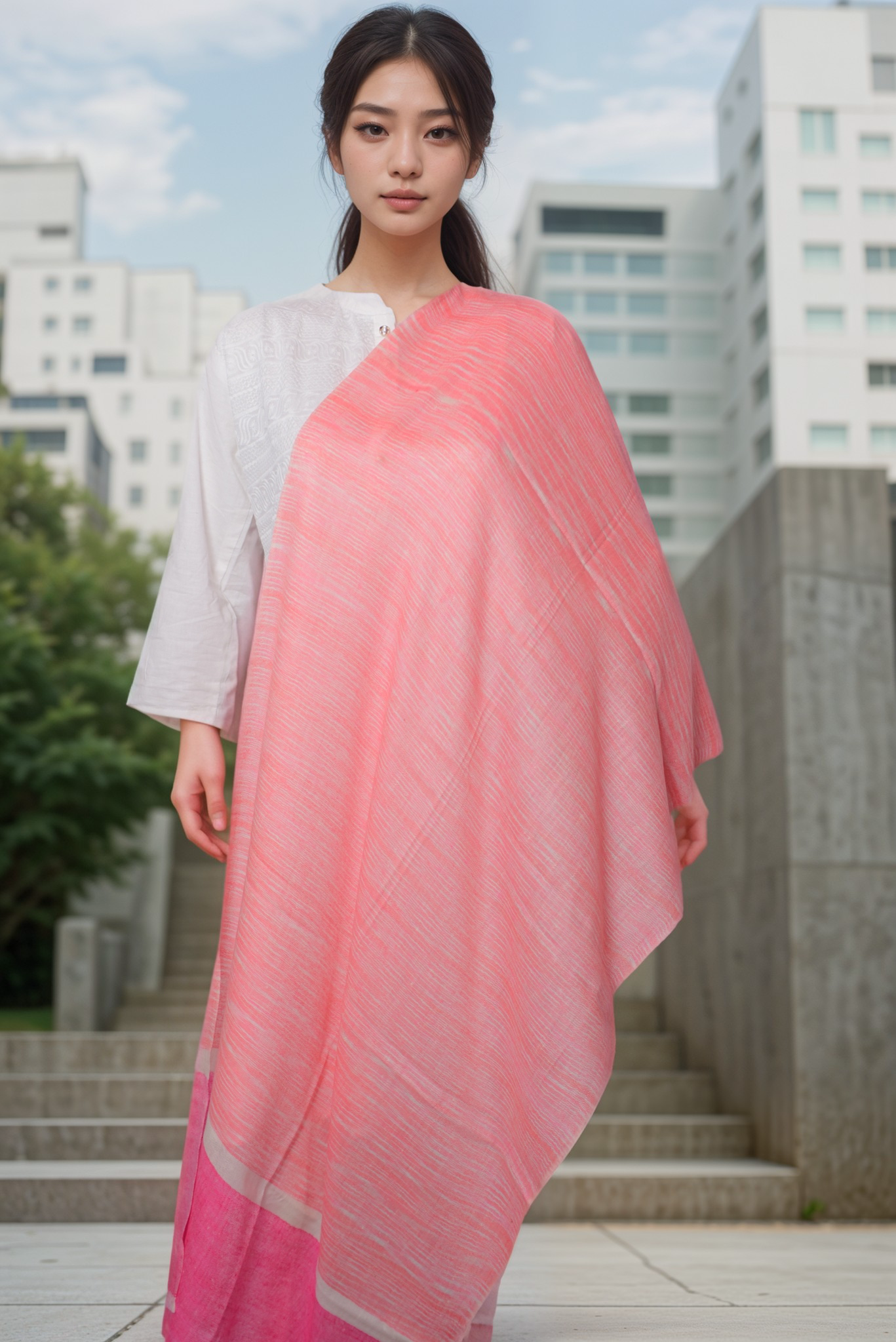 Candy Pink Ikat Wrap-CPIW20